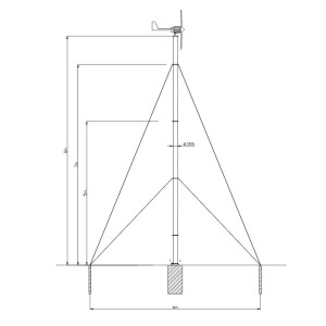 MASZT SEGMENTOWY 8M DO TURBIN WIATROWYCH