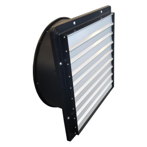 WENTYLATOR ŚCIENNY Z ŻALUZJĄ RUDI-Ż 400