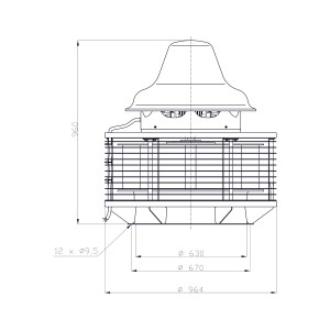 WENTYLATOR DACHOWY PFD-630/4 3F