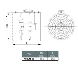 WENTYLATOR  WOJM-63/6 3F