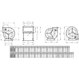 WENTYLATOR PROMIENIOWY W2B-250