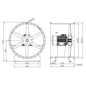 WENTYLATOR KANAŁOWY MACH-120 AM 3F