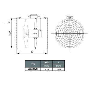 WENTYLATOR  WOJM-71/8 1F