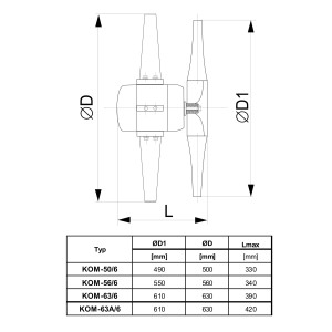 WENTYLATOR KOMINOWY KOM-50/6  1F