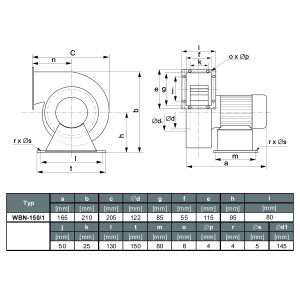 WENTYLATOR  WBN-150/1 1F