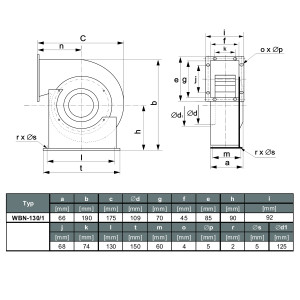 WENTYLATOR WBN-130/1 1F