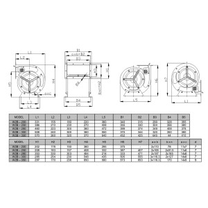 WENTYLATOR PROMIENIOWY W2B-280