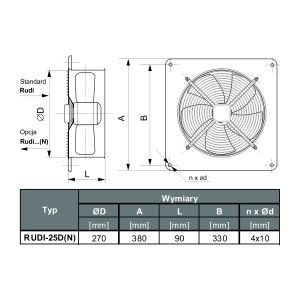 WENTYLATOR RUDI 25 D N                                      