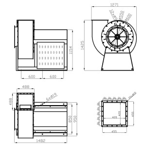 WENTYLATOR WTK-55 NAPĘD PASOWY                              