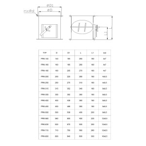 PRZEPUSTNICA FI 200 Z KOŁNIERZAMI OCYNK                     