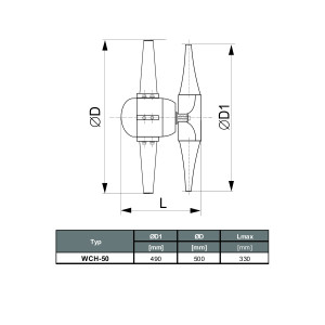 WENTYLATOR KOMINOWY WCH-50 3F