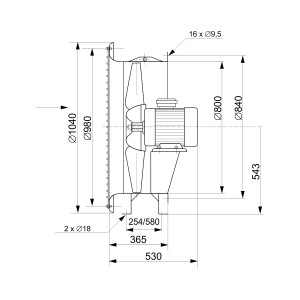 WENTYLATOR  WO-80 RM/D 3F