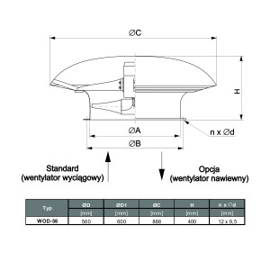 WENTYLATOR  WOD-56 3F