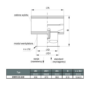 WENTYLATOR DACHOWY DWR EX-630/6