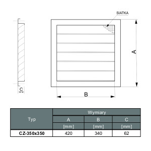 CZERPNIA ŚCIENNA CZ 350X350