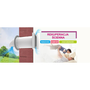 REKUPERATOR ŚCIENNY Z WI-FI AV-6W