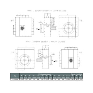 WENTYLATOR PFPK-355/4 3F PRAWY