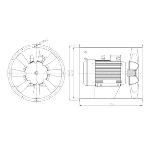 WENTYLATOR KANAŁOWY OFK-630/2 3F