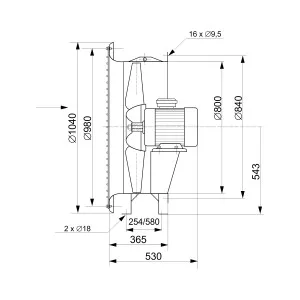 WENTYLATOR  WO-80 RM 3F