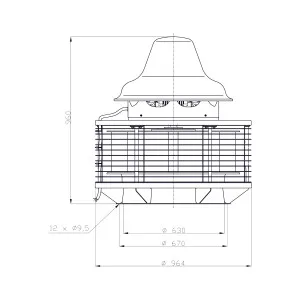 WENTYLATOR DACHOWY PFD-630/4 3F