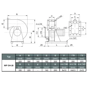 WENTYLATOR CHEMOODPORNY WP OH-20 M 1F