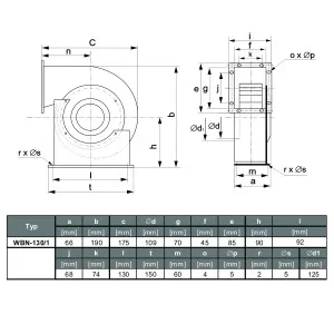 WENTYLATOR WBN-130/1 1F