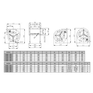 WENTYLATOR PROMIENIOWY W2B-280