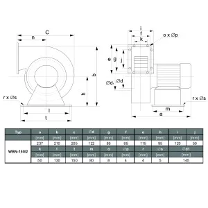 WENTYLATOR  WBN-150/2 1F