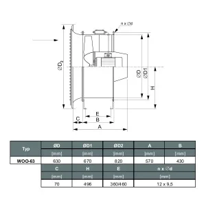 WENTYLATOR  WOO-63/1 3F