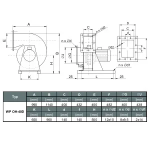 WENTYLATOR CHEMOODPORNY WP OH-40 D 3F