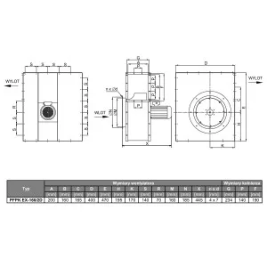 WENTYLATOR  PRZECIWWYBUCHOWY  PFPK EX-160/2D 3G/3D