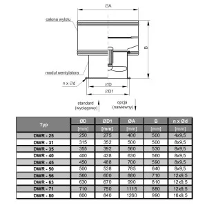 WENTYLATOR DACHOWY DWR-50/4 1F