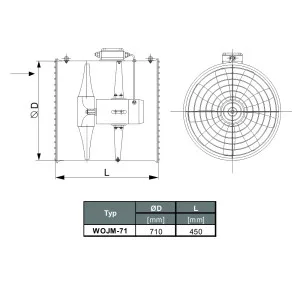 WENTYLATOR  WOJM-71/8 1F