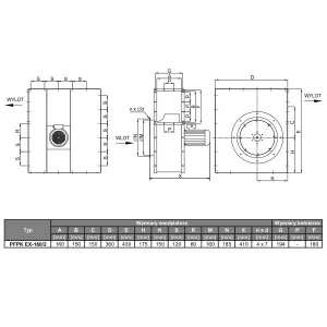 WENTYLATOR  PRZECIWWYBUCHOWY PFPK EX-160/2
