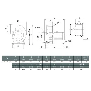 WENTYLATOR  WBS-16 D 3F