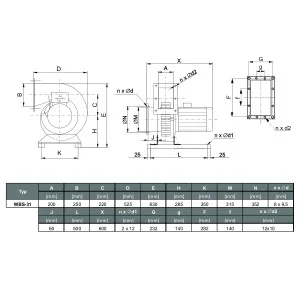 WENTYLATOR  WBS-31 B 3F
