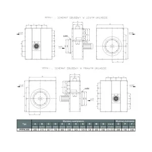 WENTYLATOR PFPK-355/4 3F PRAWY
