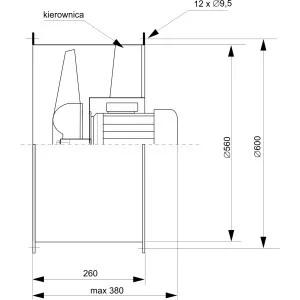 WENTYLATOR  WOCH-56/2LBK 3F