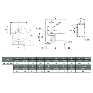 WENTYLATOR CHEMOODPORNY WB OH-16 B 3F