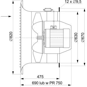 WENTYLATOR  WOCH-63/PR 3F