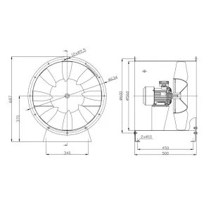 WENTYLATOR  OSIOWY PRZECIWWYBUCHOWY  WOE-56/3 3G/3D